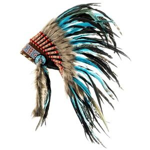 Feathered Headdress with Beaded Band